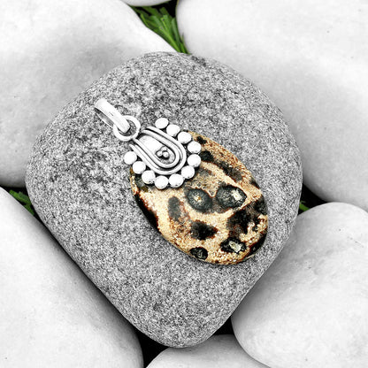 Natural Viper Skin Jasper Pendant P-1599 SDP132485