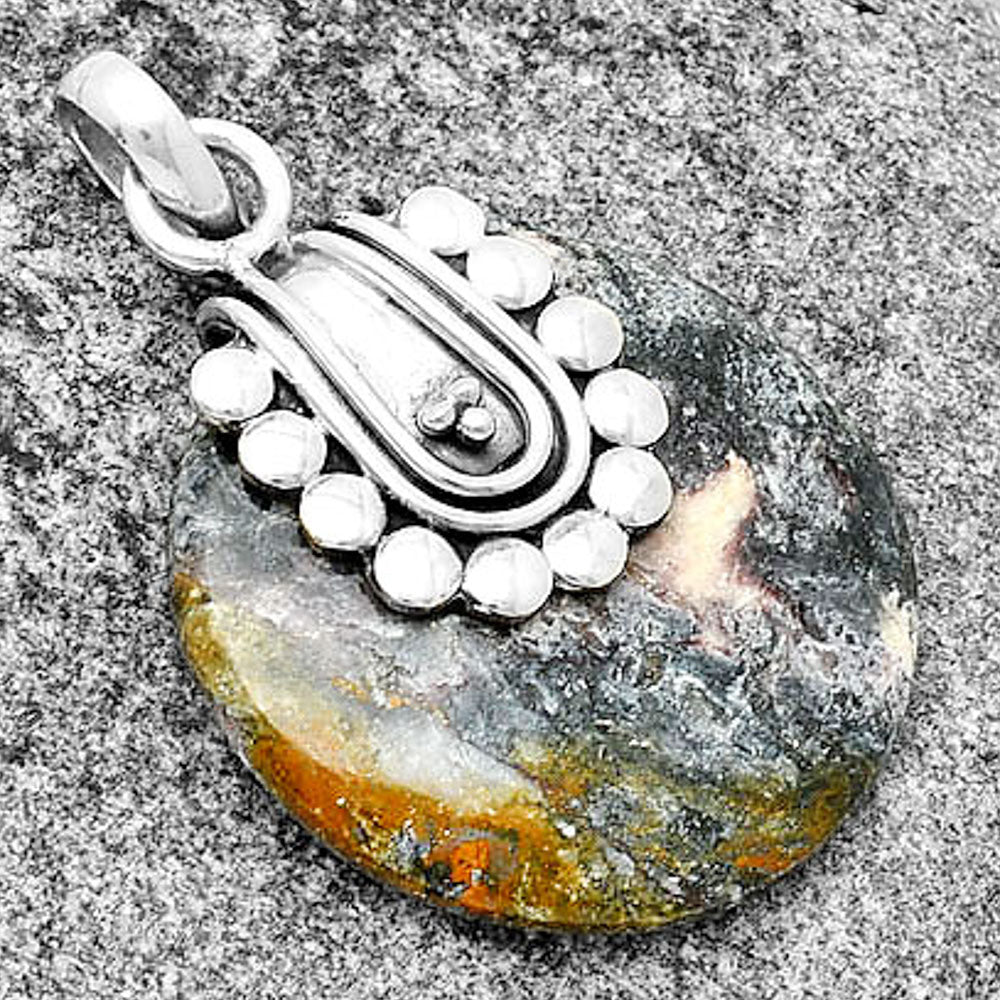 Natural Indian Blanket Jasper Pendant P-1599 SDP132491