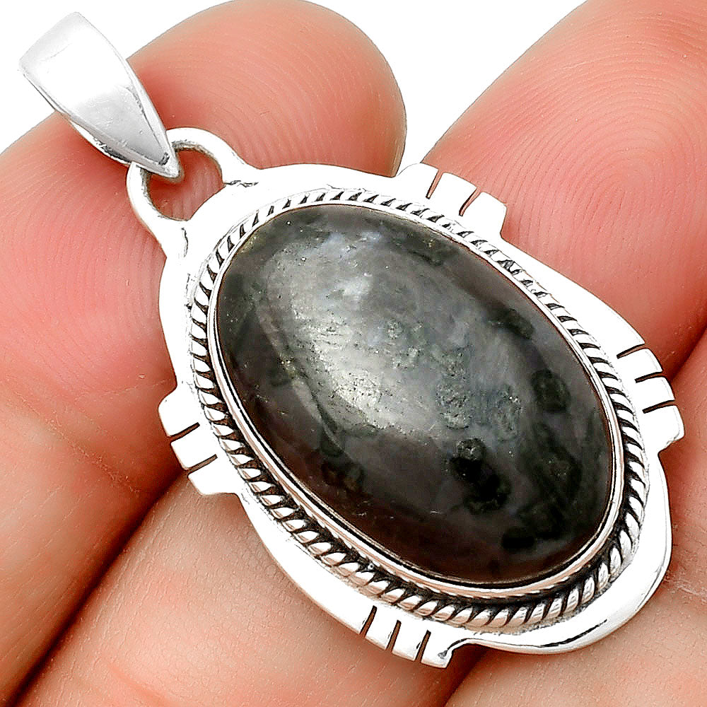 Natural Indigo Gabbro Pendant P-1463 SDP132509