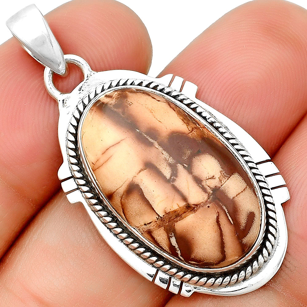 Natural Indian Paint Gemstone Pendant P-1463 SDP132512