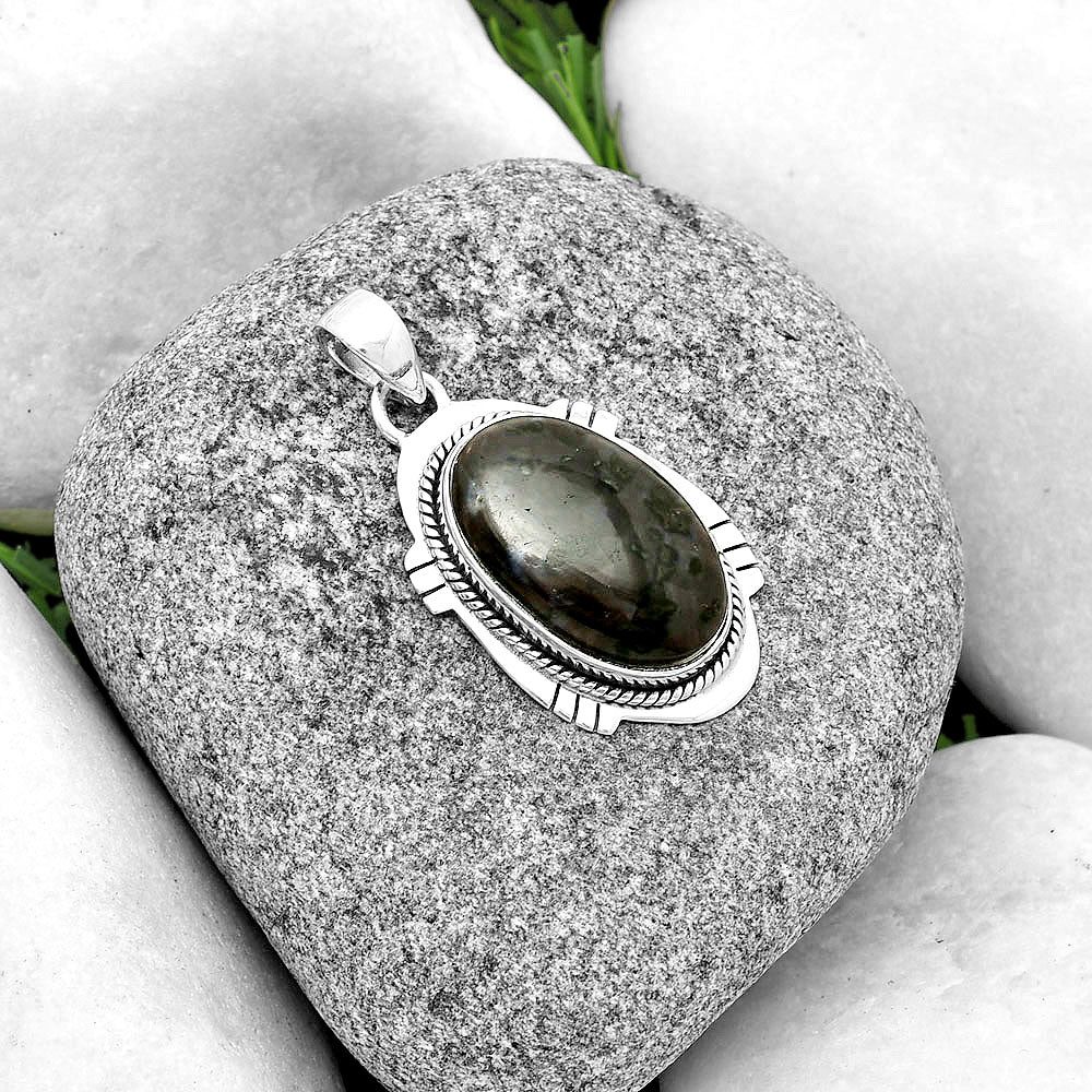 Natural Indigo Gabbro Pendant P-1463 SDP132519