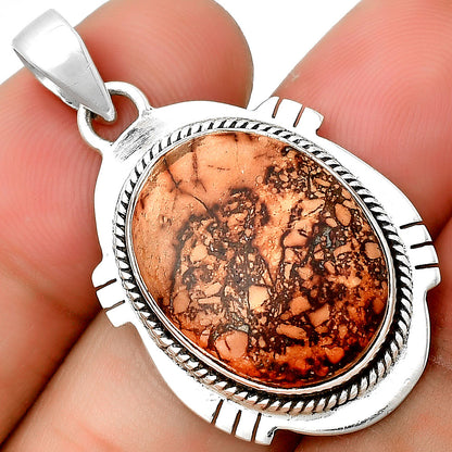 Natural Indian Paint Gemstone Pendant P-1463 SDP132533