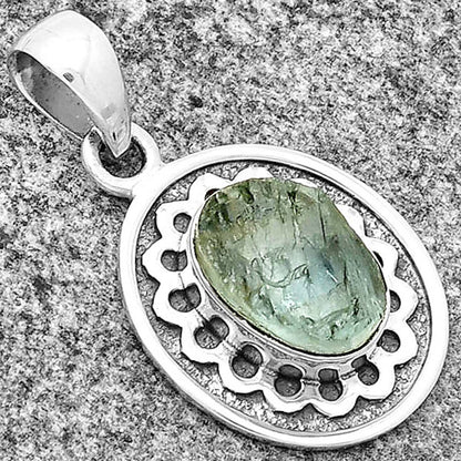 Natural Aquamarine Rough - Brazil Pendant P-1147 SDP132550