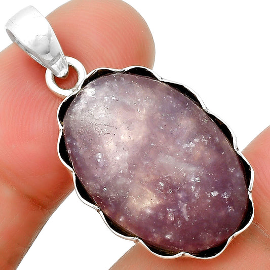 Natural Purple Lepidolite Pendant P-1555 SDP132599