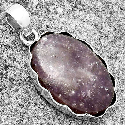 Natural Purple Lepidolite Pendant P-1555 SDP132599
