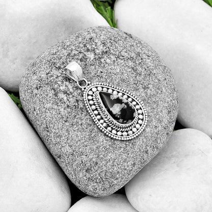 Natural Snow Flake Obsidian Pendant P-1578 SDP132618
