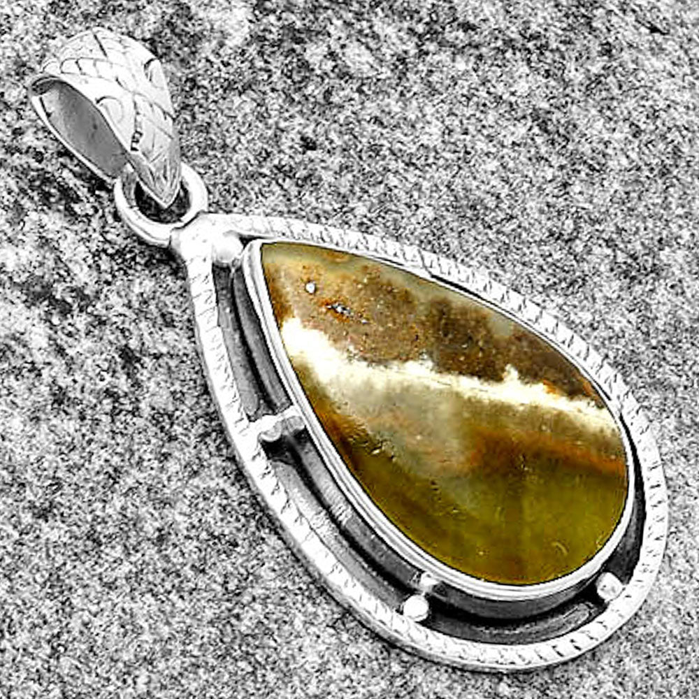 Natural Australian Prehnite Pendant P-1495 SDP132636