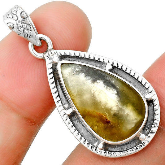 Natural Australian Prehnite Pendant P-1495 SDP132638