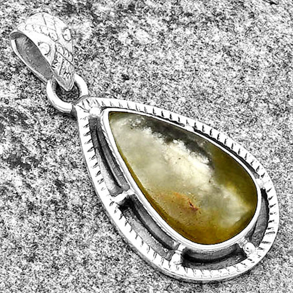 Natural Australian Prehnite Pendant P-1495 SDP132638