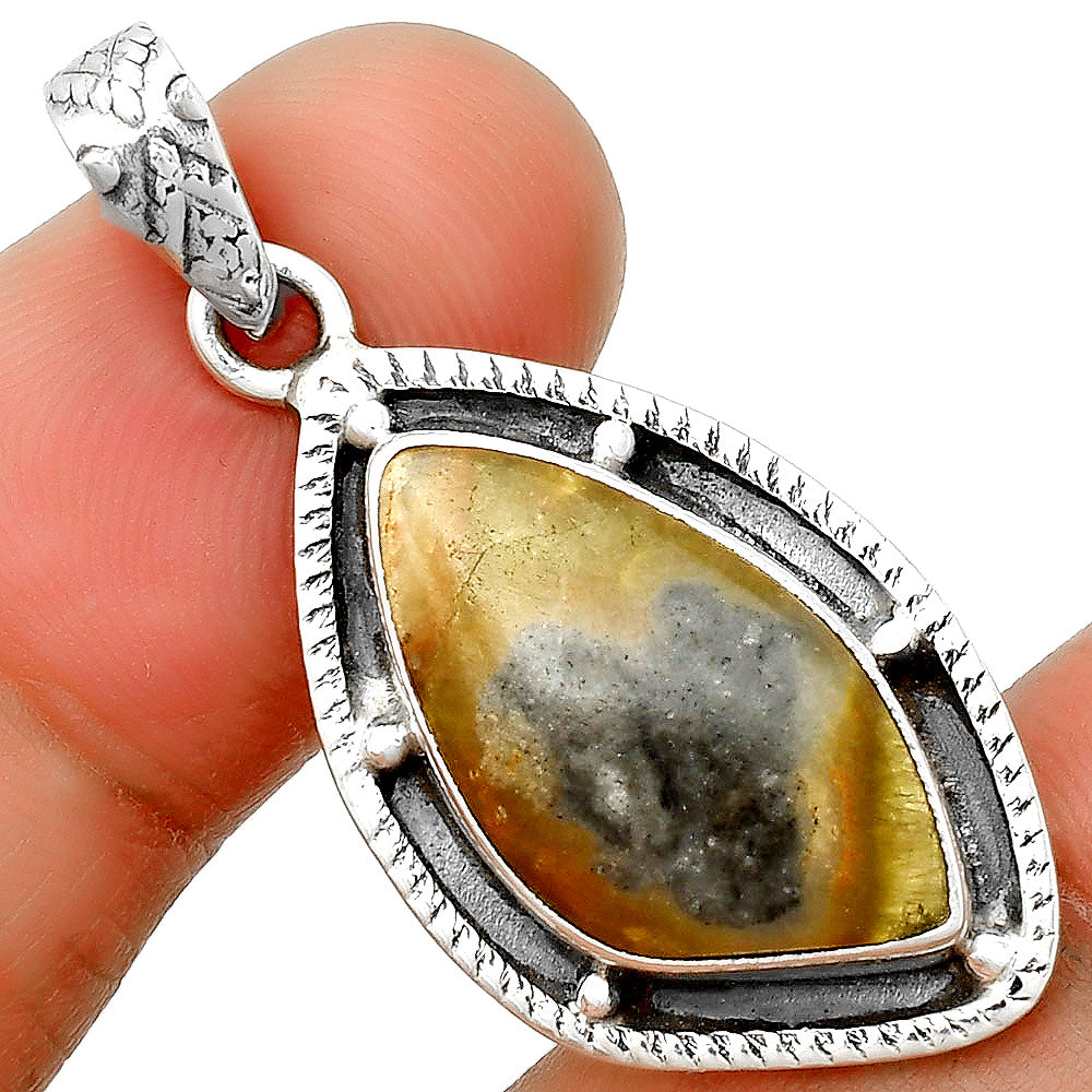 Natural Australian Prehnite Pendant P-1495 SDP132642