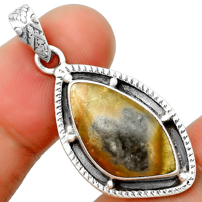 Natural Australian Prehnite Pendant P-1495 SDP132642