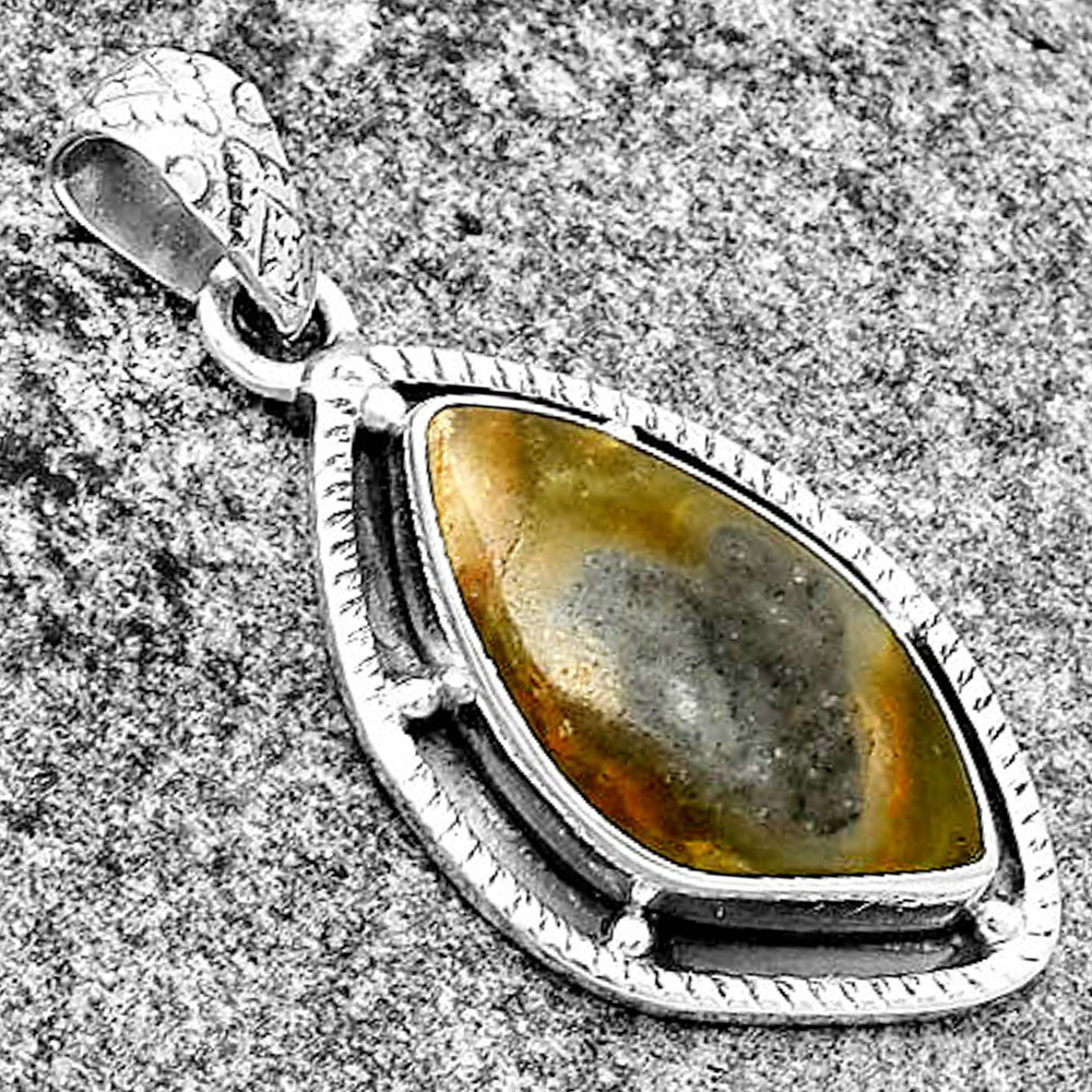 Natural Australian Prehnite Pendant P-1495 SDP132642