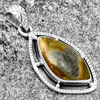 Natural Australian Prehnite Pendant P-1495 SDP132642