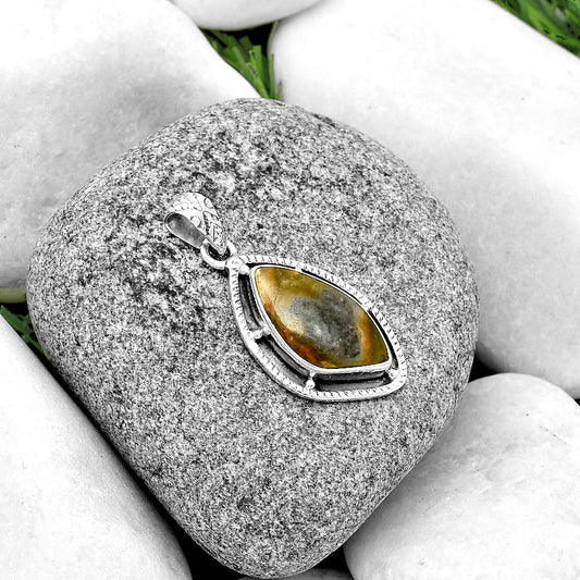 Natural Australian Prehnite Pendant P-1495 SDP132642