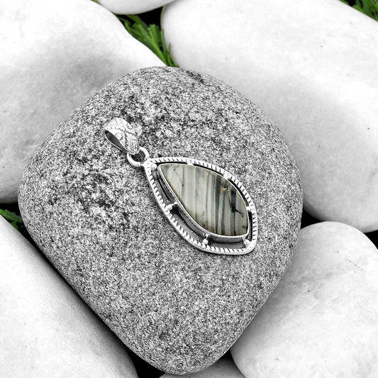 Natural Picasso Jasper Pendant P-1495 SDP132646