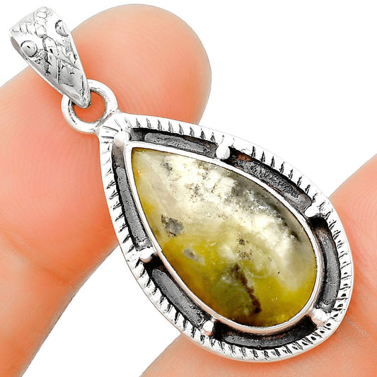 Natural Australian Prehnite Pendant P-1495 SDP132655