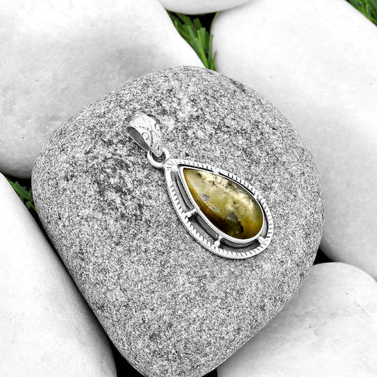 Natural Australian Prehnite Pendant P-1495 SDP132655