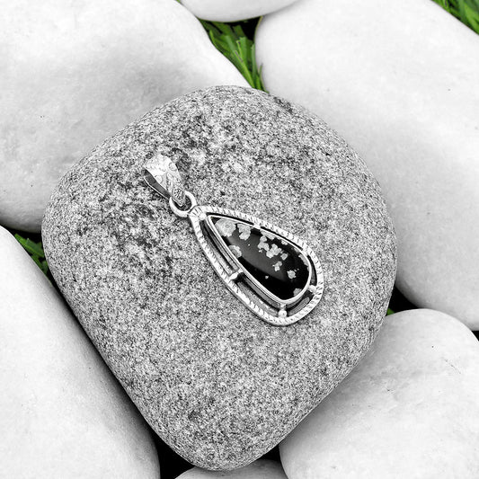 Natural Snow Flake Obsidian Pendant P-1495 SDP132666