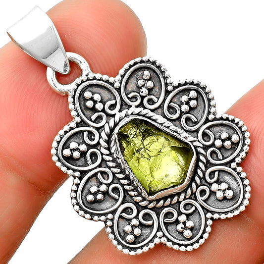 Green Apatite Rough - Madagascar Pendant P-1214 SDP132672