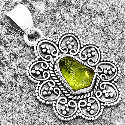 Green Apatite Rough - Madagascar Pendant P-1214 SDP132672