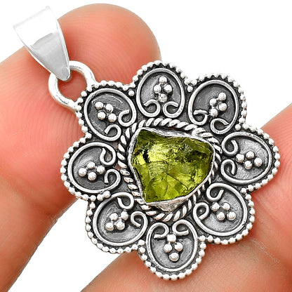 Green Apatite Rough - Madagascar Pendant P-1214 SDP132674