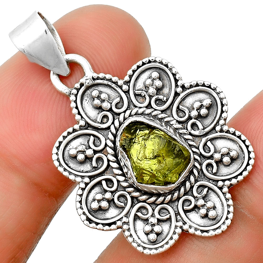 Green Apatite Rough - Madagascar Pendant P-1214 SDP132676