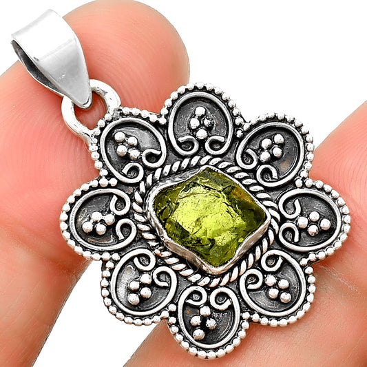 Green Apatite Rough - Madagascar Pendant P-1214 SDP132689