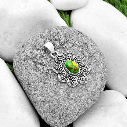 Copper Green Turquoise - Arizona Pendant P-1214 SDP132692