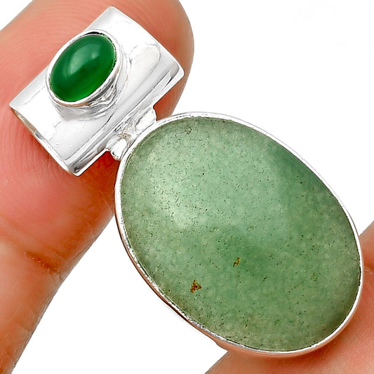 Natural Green Aventurine & Green onyx Pendant P-1300 SDP132726