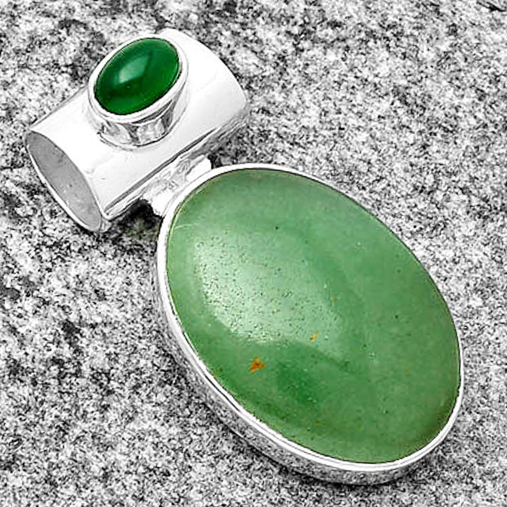 Natural Green Aventurine & Green onyx Pendant P-1300 SDP132726
