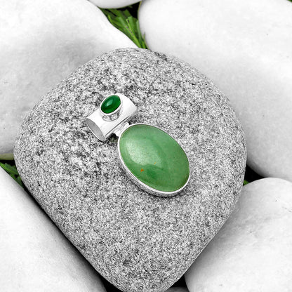 Natural Green Aventurine & Green onyx Pendant P-1300 SDP132726