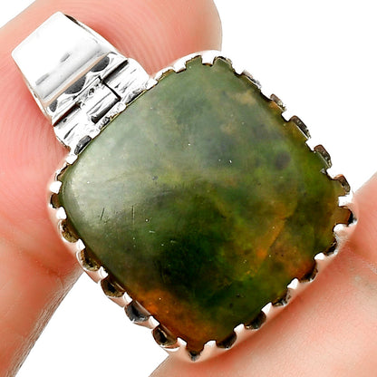 Natural Chrome Chalcedony Pendant P-1670 SDP132771