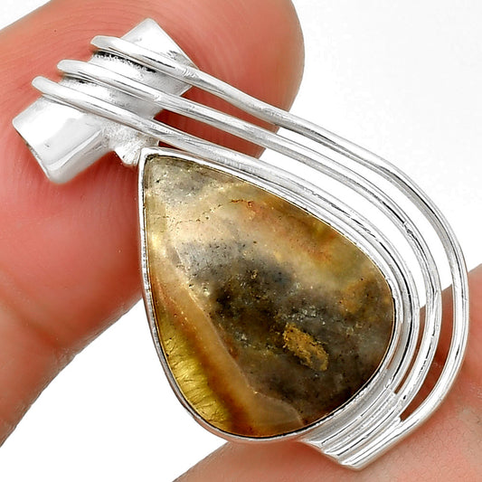 Natural Australian Prehnite Pendant P-1432 SDP132800