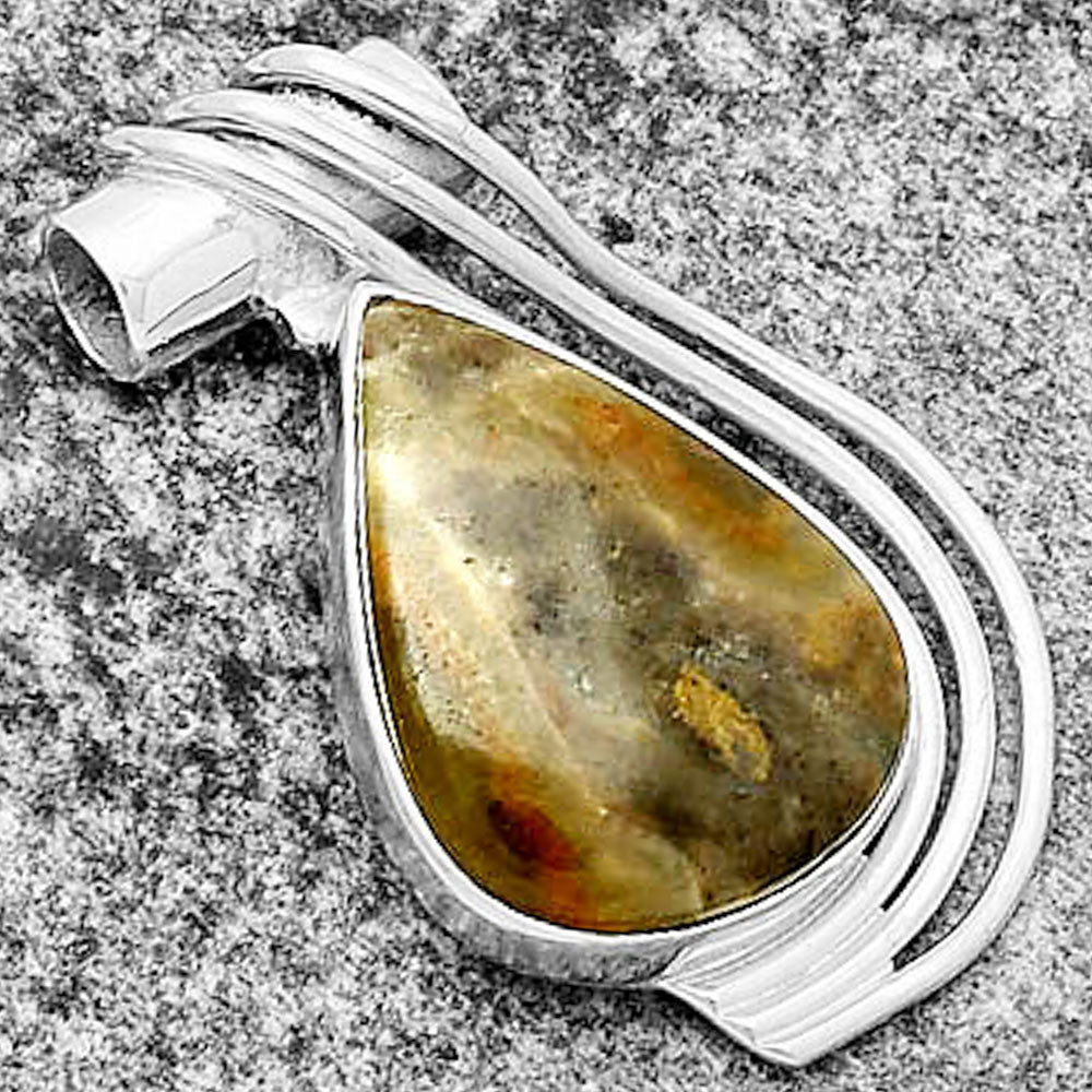 Natural Australian Prehnite Pendant P-1432 SDP132800