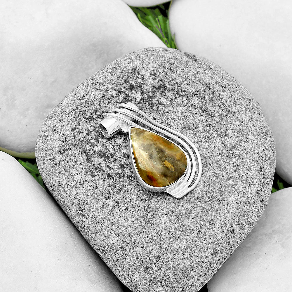 Natural Australian Prehnite Pendant P-1432 SDP132800