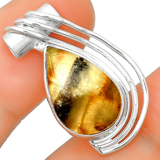 Natural Australian Prehnite Pendant P-1432 SDP132818