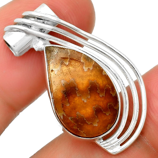 Natural Sutured Ammonite - Madagascar Pendant P-1432 SDP132821