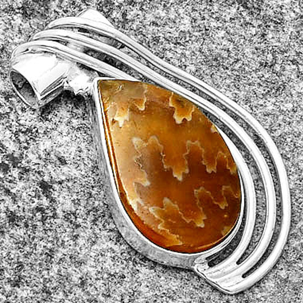 Natural Sutured Ammonite - Madagascar Pendant P-1432 SDP132821