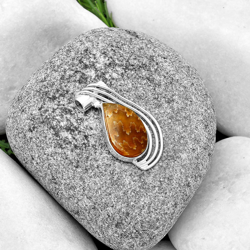 Natural Sutured Ammonite - Madagascar Pendant P-1432 SDP132821