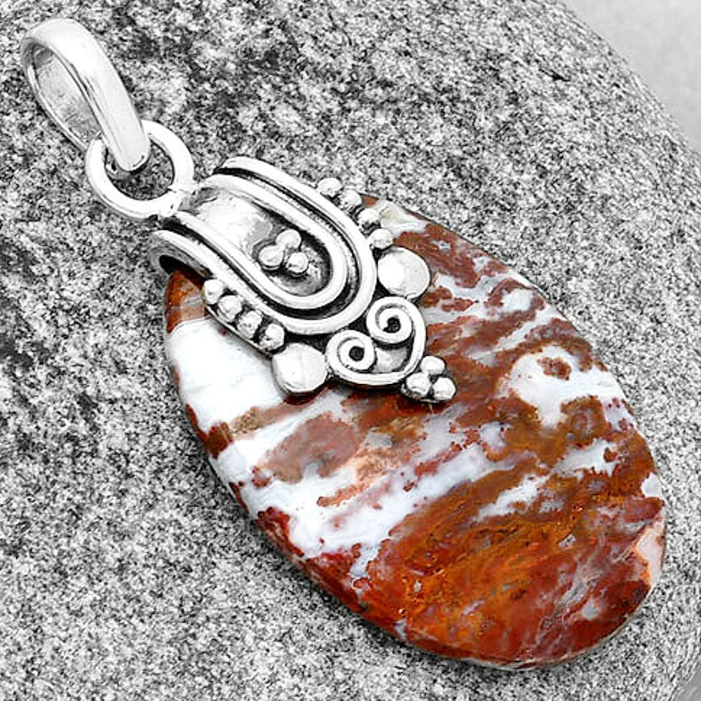 Natural Red Moss Agate Pendant P-1313 SDP132863