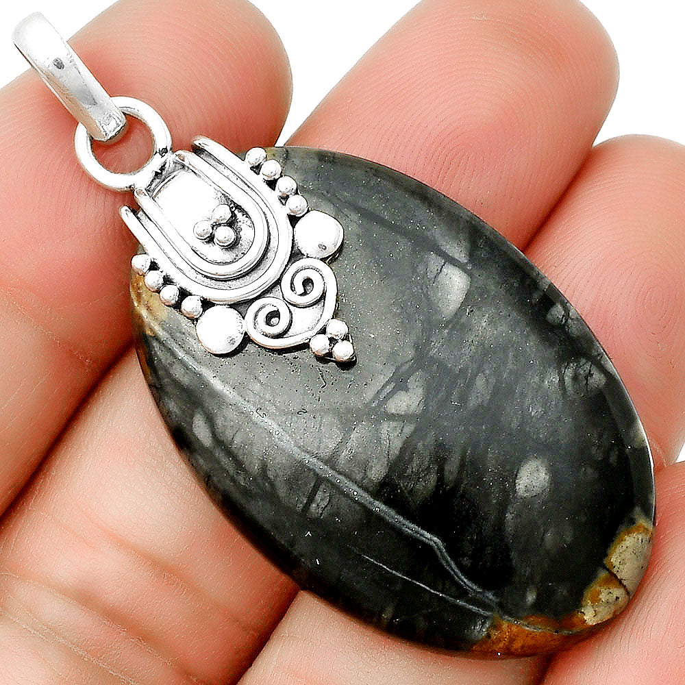 Natural Picasso Jasper Pendant P-1313 SDP132880