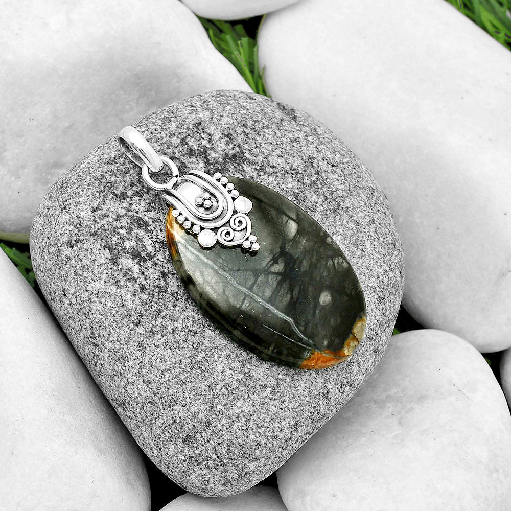 Natural Picasso Jasper Pendant P-1313 SDP132880