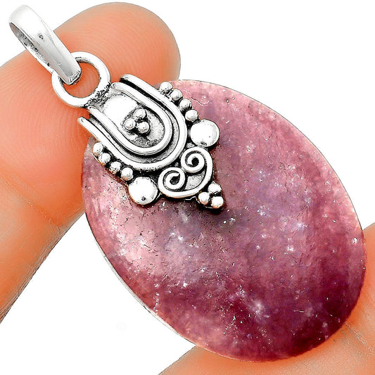 Natural Purple Lepidolite Pendant P-1313 SDP132884