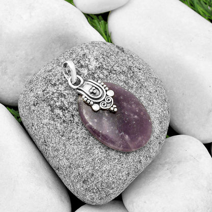 Natural Purple Lepidolite Pendant P-1313 SDP132884