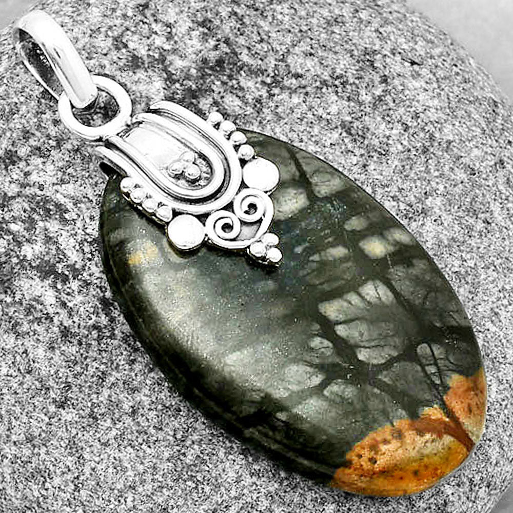 Natural Picasso Jasper Pendant P-1313 SDP132888