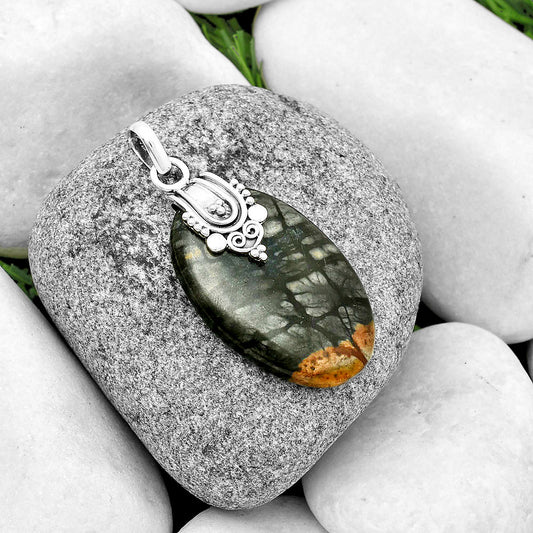 Natural Picasso Jasper Pendant P-1313 SDP132888
