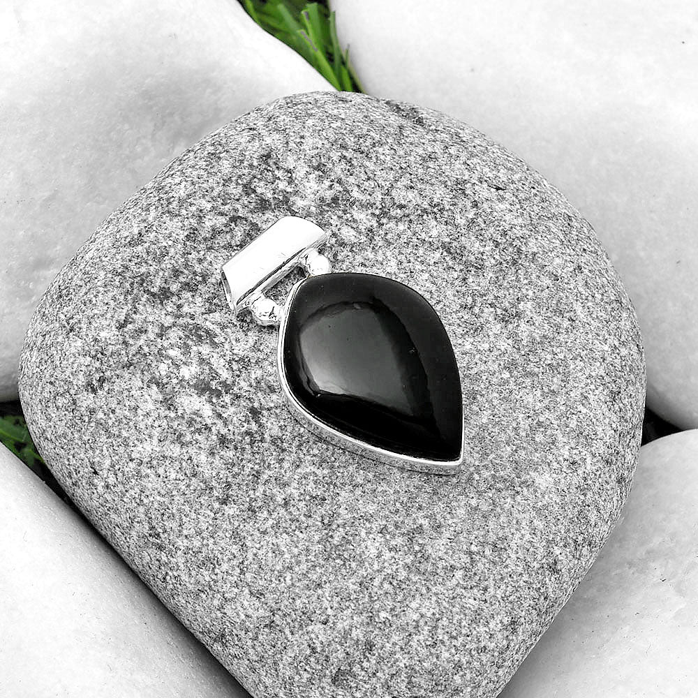 Natural Tektite Cab - Greek Pendant P-1259 SDP132920