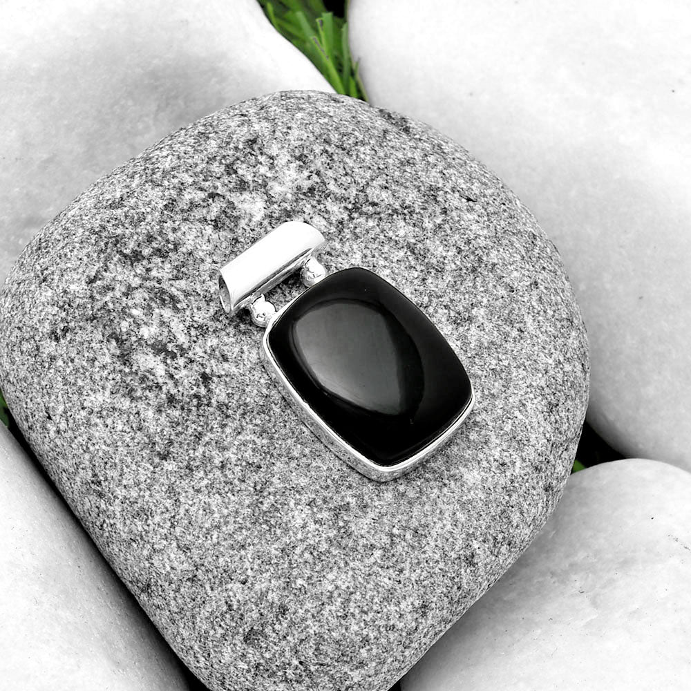 Natural Tektite Cab - Greek Pendant P-1259 SDP132921