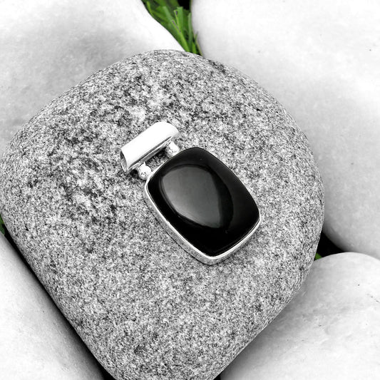 Natural Tektite Cab - Greek Pendant P-1259 SDP132921