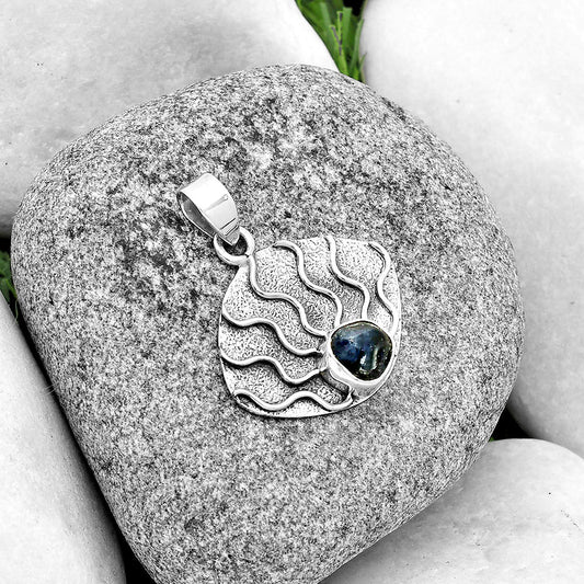 Fire Flame - Blue Sapphire Rough Pendant P-1685 SDP132948